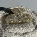 smiley hairclip greige