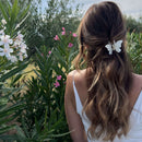 Haarklammer Schmetterling Butterfly Chrome White