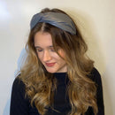 Haarreif gedreht in Lederoptik steingrau