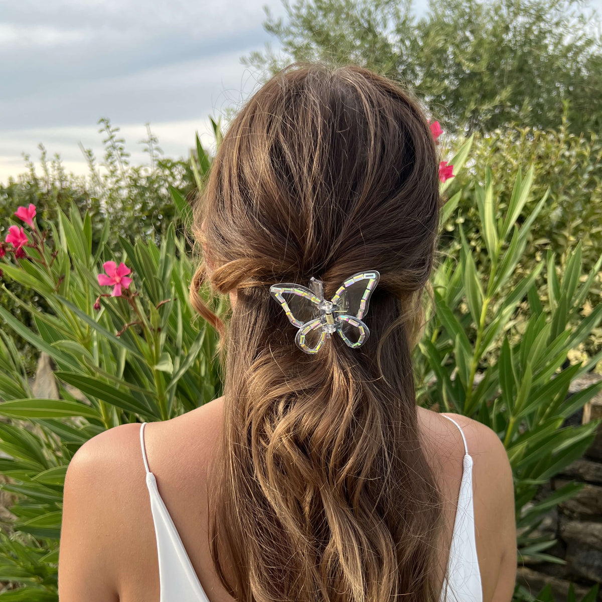 Marycrafts Haarnadel Aus Büffelhorn – Handgeschnitzt, 15,5 Cm, Mit Schmetterling-Design