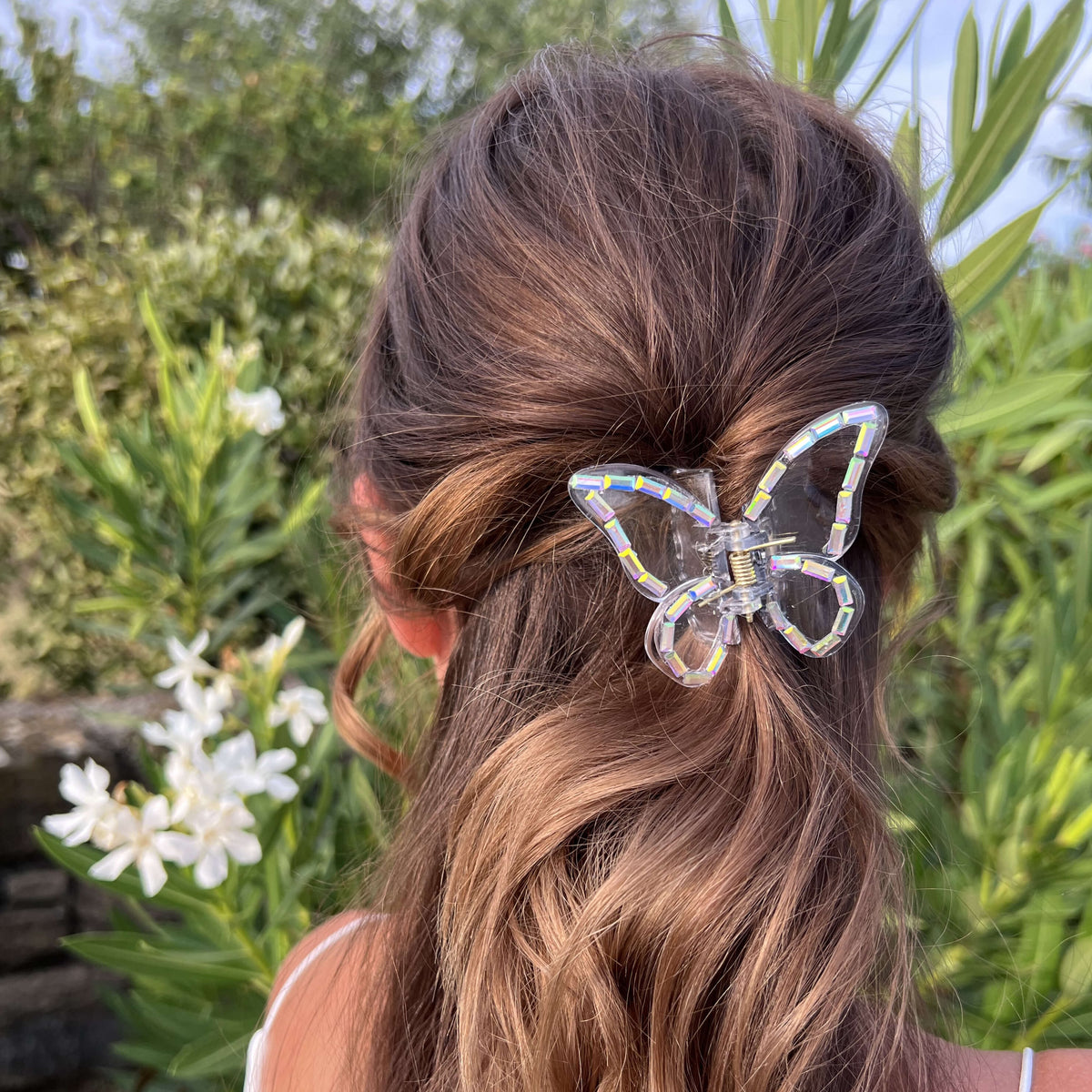 12 Stück Klare Haarklammern Mit Schmetterling-Schleife – Kunststoff, Für Damen, 5,5x3,5 Cm