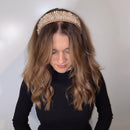 Haarreif Glitzer mit Perlenbesatz